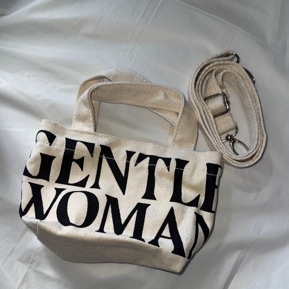GENTLEWOMAN WHITE MICRO CANVAS TOTE